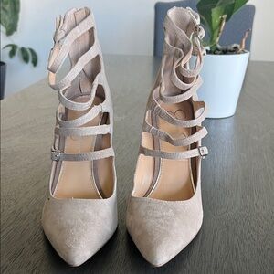 Jessica Simpson Taupe Strappy Heels